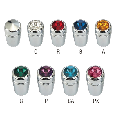 Chrome Kenworth Mini Switch Extension with Color Jewel (ID 八分 三英寸 x 1英吋)400x400去背