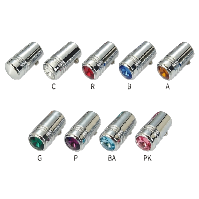 Chrome Freightliner Mini Switch Extension with Color Jewel (ID 12m x 1英吋) 400x400