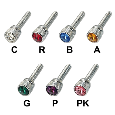 Chrome Kenworth Long Dash Screw with Color Jewel 重排